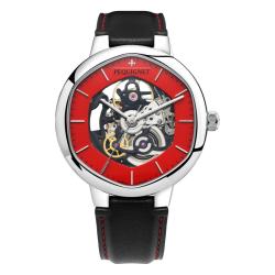 Montre Exagone Rouge Squelette 4470463SQ - Pequignet