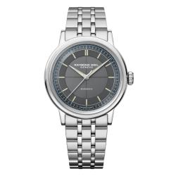 Montre Millesime Central Seconds 39 mm - Cadran argenté - Bracelet acier - Raymond Weil