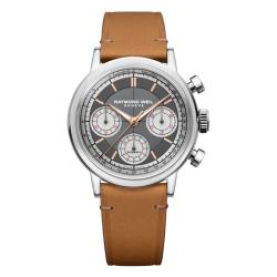 Montre Millesime Tri-Compax Chronograph 39 mm - Cadran anthracite - Raymond Weil