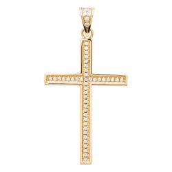 Pendentif Croix en Plaqué Or & Oxydes - Naïades
