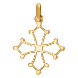 Pendentif Croix Occitane en Or Jaune 375 ou 750 - Rosatella