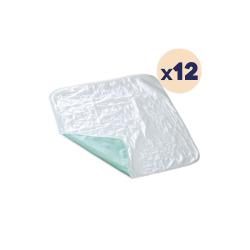 12 paquets - Alèse lavable absorbante avec rabat 90 x 170cm - 12 unités