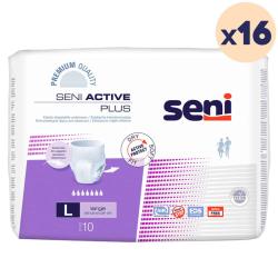 16 paquets - Pants SENI ACTIVE PLUS - NUIT - L - 160 unités
