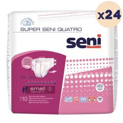 24 paquets - Changes complets SENI QUATRO - Nuit - S - 240 unités