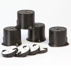 4 réhausseurs de lit réglables - Noir - 700 kg