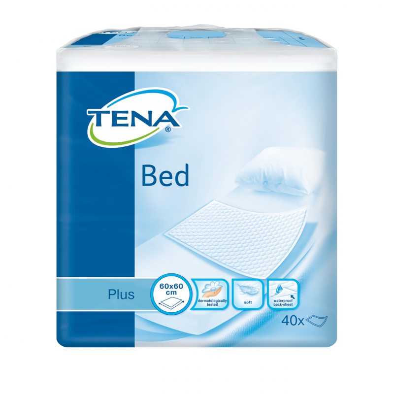 8 paquets - TENA Bed Plus alèse jetable 60 x 60 cm - 160 unités