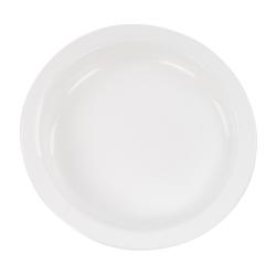 Assiette antidérapante à rebord Scoop - Blanc - 1,3 à 3,8 cm