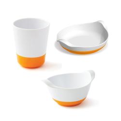 Assiette + Bol + Verre antidérapants Orange