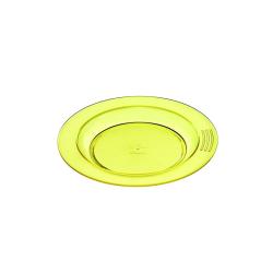 Assiette collectivité demi-creuse - Jaune - 2 cm