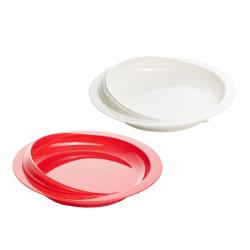 Assiettes à rebord spécial Alzheimer - Blanc - 23 cm