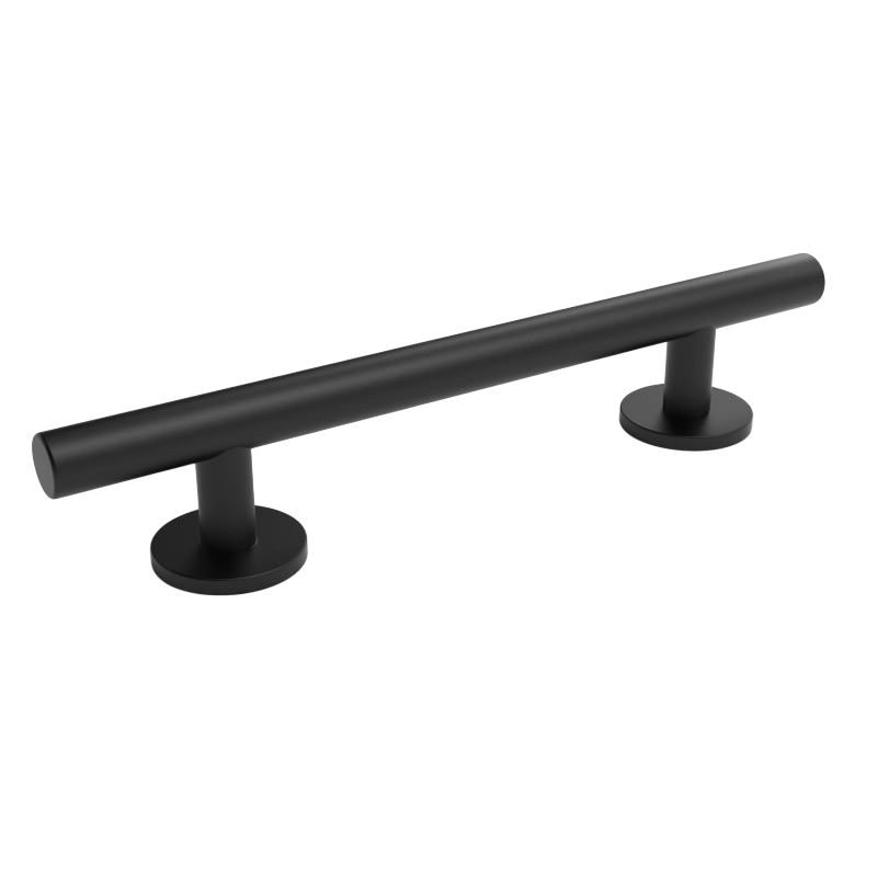 Barre d'appui droite noire mat - Noir - 35,5 cm