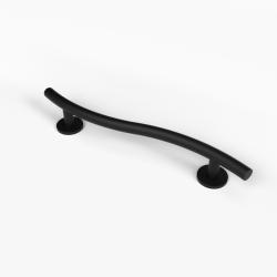 Barre d'appui courbée noire mat - Noir - 30,5 cm
