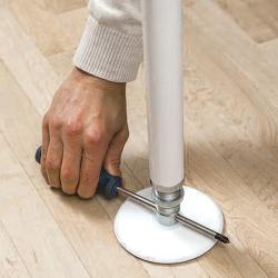Barre d'appui verticale amovible Superpole - Blanc - 136 kg