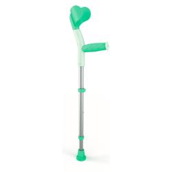 Canne anglaise enfant avec appui bras réglable Popin's - vendue à l'unité - Vert - 100 kg