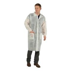 Blouse visiteur PPSB blanc - 2 poches Pression - Unitaire - Taille : XXL - Blanc - XXL
