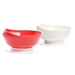 Bol à ventouse ergonomique - Rouge - 10 cm