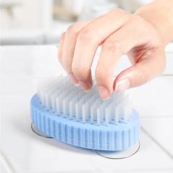 Brosse à ongles à ventouses - Bleu - 9,5 cm