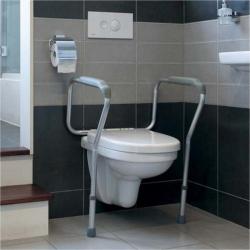 Cadre de toilettes sécurisé Liddy - Blanc - 47 cm