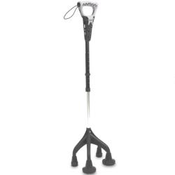 Canne quadripode avec poignée ergonomique - 160 kg
