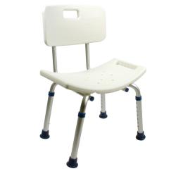 Chaise de douche avec dossier Zoé blanc - Non - 51 cm