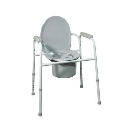 Chaise percée et cadre rehausseur de WC TALIS - Gris clair - 45 cm