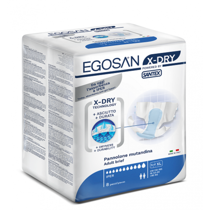 Change complet - Slip X-Dry XL - Egosan - Taille : XL - 150 - 175 cm