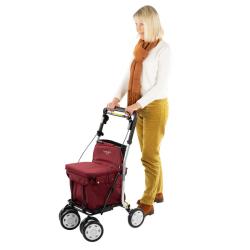 Chariot de courses déambulateur Lett900 - Rouge - 58 cm