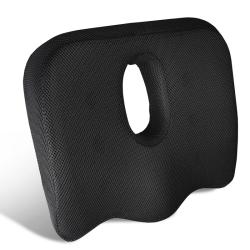 Coussin à mémoire de forme pour le coccyx - noir - 37 cm