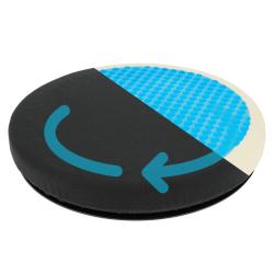 Coussin rotatif 360° mousse à mémoire de forme et gel - Noir - 120 kg