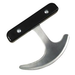 Couteau en T à bascule - Noir - 10 cm