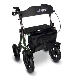 Déambulateur tout terrain pliable à roues gonflables Torro - Vert - 73,5 cm