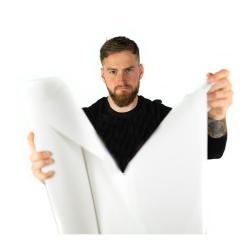 Drap Examen Blanc Lisse - 40 x 38 cm - 150 Formats - Lot de 12 rouleaux - Taille : 40 x 38 cm - Blanc - 40 x 38 cm