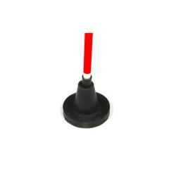 Embout stabilisateur pour canne de marche - Noir - 6,5 cm