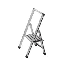 Escabeau pliant Wenky - Gris / Noir - 5,5 cm
