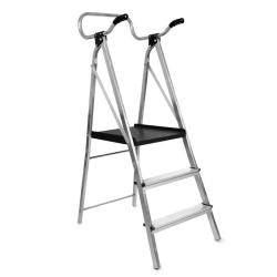 Escabeau sécurisé - Gris - 150 kg