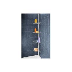 Etagère télescopique de salle de bain en acier inox - 20 cm