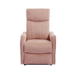 Fauteuil releveur 2 moteurs tissu Sacha - corail chiné - 90 cm