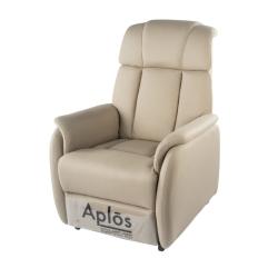 Fauteuil releveur électrique 2 moteurs tissu assise visco Alphonse - Beige - 90 cm