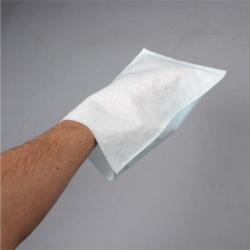Gant de Toilette Présavonné Jetable - 15 x 23 cm - Blanc - Sachet de 50 - Blanc - 23 cm