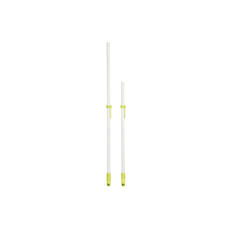 Lot de 2 pailles anti reflux avec accroche - Transparent / Vert - 18,6 cm et 26,2 cm
