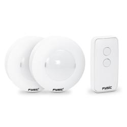 Lot de 2 veilleuses LED avec télécommande - éclairage de nuit - 7,7 cm