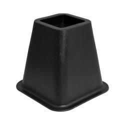 Lot de 4 pieds réhausseurs de lit ou meuble Eco - Noir - 500 kg