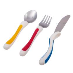 Lot de couverts Kura Care pour enfants - Jaune - 14,1 cm