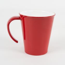 Mug bicolore 35 cl - Rouge - 10 cm