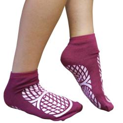 Paire de chaussettes antidérapantes double face - Taille : 36/40 - Mauve - 36/40