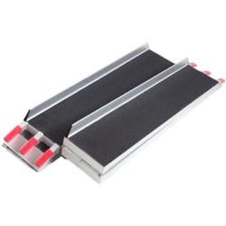 Paire de rampes d'accès de chargement pour scooters et fauteuils roulants - - Norme ERP - Aluminium - Poids max supporté : - 300 kg