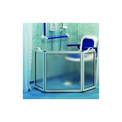 Pare-douche portable 3 panneaux douche PMR - 90 cm