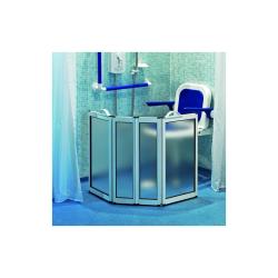 Pare-douche portable 4 panneaux douche PMR - 75 cm