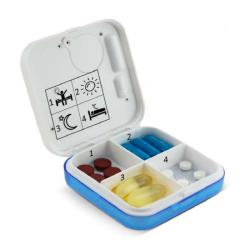Pilulier alarme journalier 4 compartiments - 6,5 cm