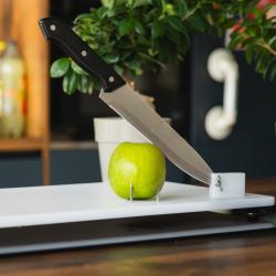 Planche à découper combinée avec couteau - Blanc - 40 cm
